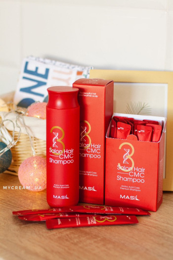 Шампунь, що відновлює, з амінокислотами Masil 3 Salon Hair CMC Shampoo 300мл